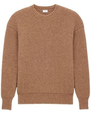 Saint Laurent Oversized Chunky Knit Jumper - Brown