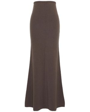 Max Mara Wool And Cashmere Yarn Skirt - Brown