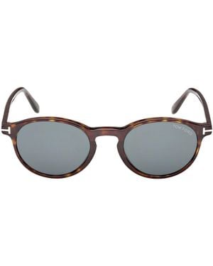 Tom Ford Eyewear ラウンド フレーム サングラス - White