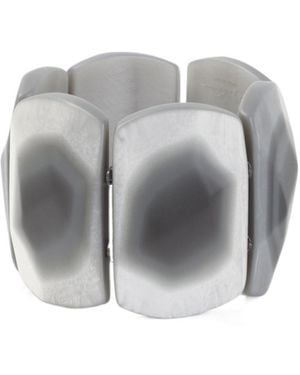 Giorgio Armani Faceted Stretch Bracelet - Grey