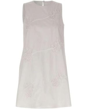Marella Round Neck Dress - White