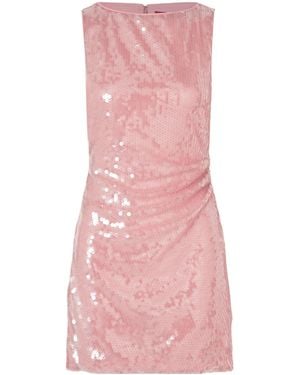 STAUD Sequined Mini Dress - Pink