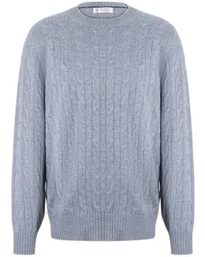 Brunello Cucinelli Long-Sleeved Jumper - Blue