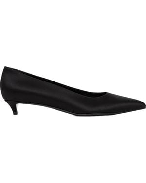 Celine Satin Kitten Pump - Black