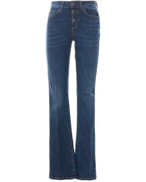 Liu Jo Button-Fly Skinny Jeans - Blue