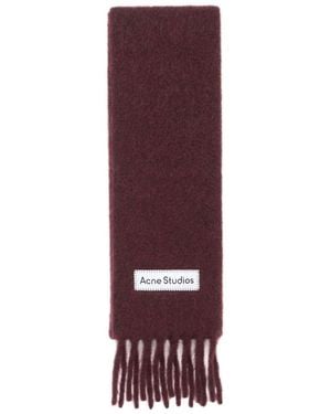 Acne Studios Skinny Mohair Scarf - Purple