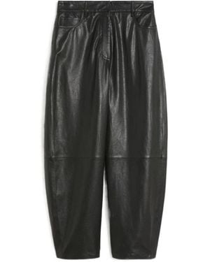 Weekend by Maxmara Pagano Leather Trousers - Grey