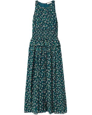 Ulla Johnson Floral-Patterned Pleated Dress - Green