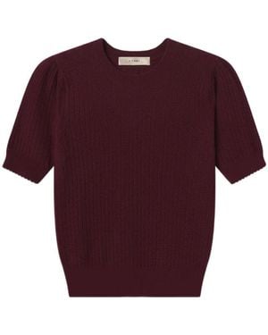 FRAME Crew Neck Short-Sleeved Jumper - Red