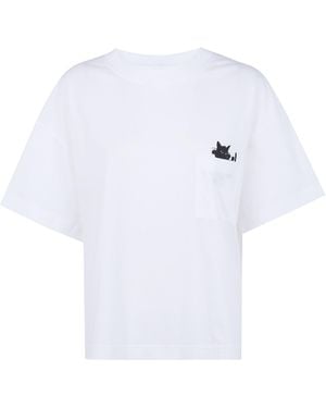 Paul Smith Ps Cat Printed Crewneck T-Shirt - White