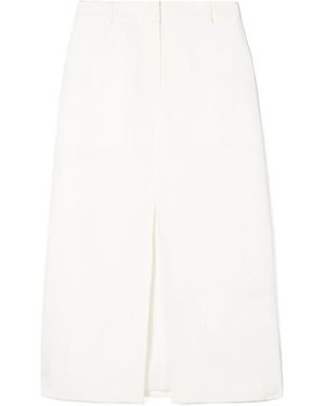 Theory Midi Trouser Skirt - White