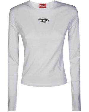 DIESEL Long-Sleeve T-Shirt With Cut-Out Logo in Black | Lyst