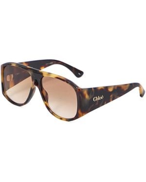 Chloé Chloé Eyewear Pilot Frame Sunglasses - Metallic