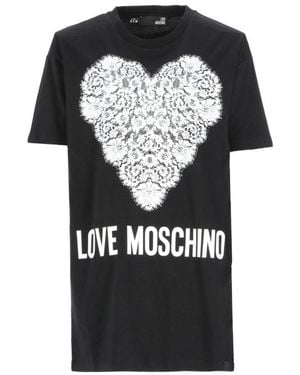 Moschino Round Neck Short-Sleeved Dress - Black