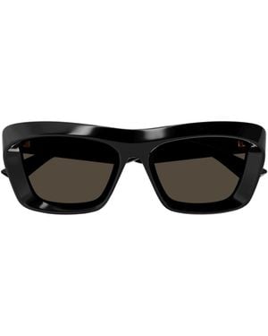 Bottega Veneta Eyewear Classic Cat-Eye Frame Sunglasses - Black