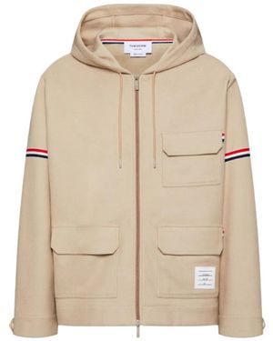 Thom Browne Armband Oversized Parka - Natural