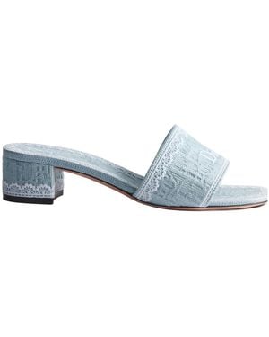 Dior Dentelle Heeled Slide - Blue