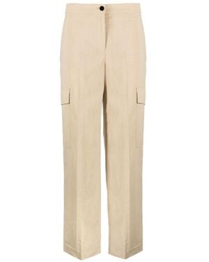 Theory Straight-Leg Trousers - Natural