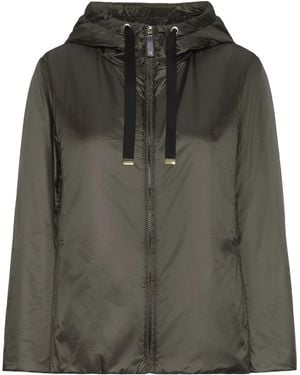Max Mara Long-Sleeved Hooded Cotton Jacket - Green