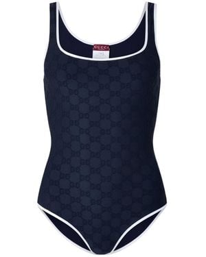 Gucci Gg Terrycloth Swimsuit - Blue