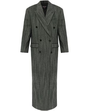 DSquared² X Magliano Double-Breasted Long Coat - Gray