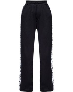 DSquared² Logo Detailed Wide Leg Track Pants - Blue