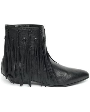 Saint Laurent Low-Heeled Boots - Black