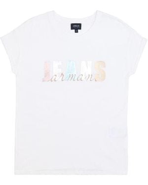 Armani Jeans Logo Printed Pattern T-Shirt - White
