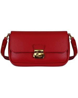 Coccinelle Flip-Top Shoulder Bag - Red
