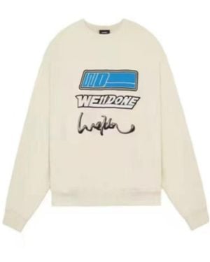 we11done Logo Printed Jumper - White