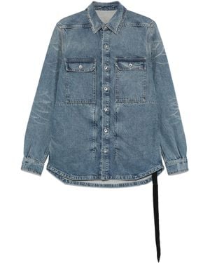 Rick Owens Denim Outershirt Jacket - Blue