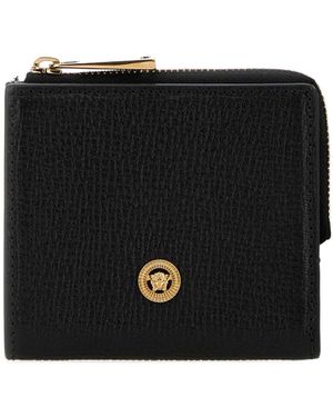 Versace Medusa Biggie Bi-Fold Wallet - Black