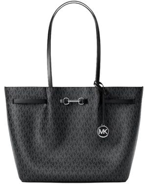 Michael Kors Carson Large Signature Logo Tote Bag - Black