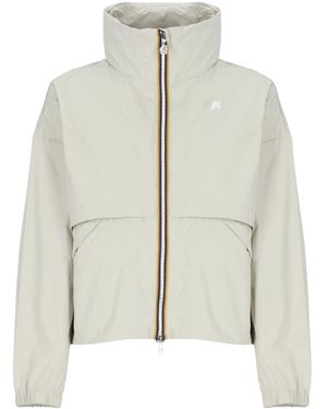 K-Way Foldable Hood Waterproof Hooded Jacket - White