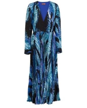 Altuzarra Antiparos Pleated Maxi Dress - Blue