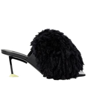 Givenchy Pompom Mules - Black
