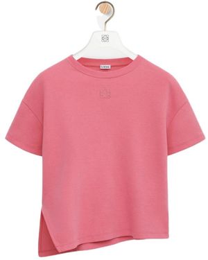 Loewe Asymmetric Jersey T-Shirt - Pink