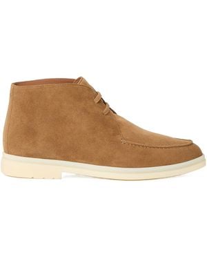 Loro Piana Lace-Up Ankle Boots - Brown