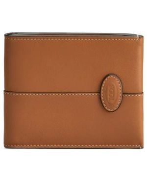 Tod's Bi-Fold Leather Wallet - Brown
