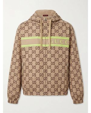 Gucci Monogrammed Zip-Up Jacket - Natural