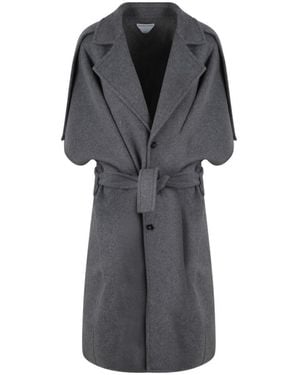 Bottega Veneta Single-Breasted Coat - Grey