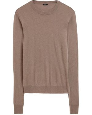 JOSEPH Cashmere Crew-Neck Top - Brown