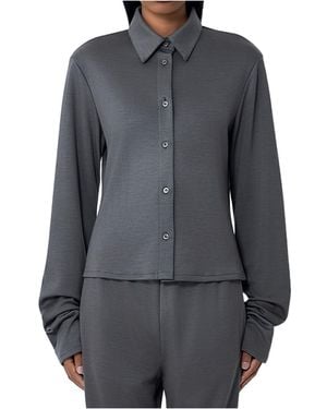 Rier Mini Polar Buttoned Shirt - Gray