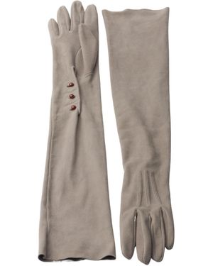 Prada Full-Finger Long Gloves - Grey
