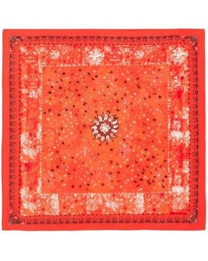 Zadig & Voltaire Printed Silk Scarf - Red