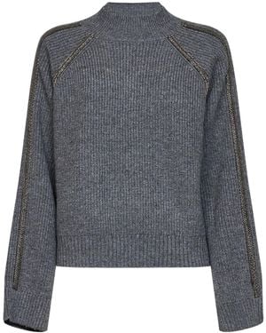 Kaos Long-Sleeved High-Neck Top - Grey