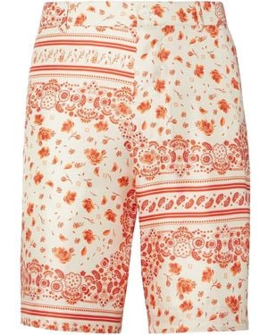 Fendi And Silk Shorts - Red