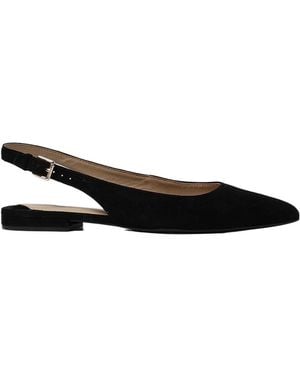 Ralph Lauren Lauren Londyn Pointed Toe Slingback Flats - Black