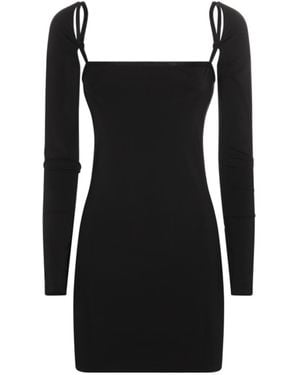 Alexander Wang Open-Back Long-Sleeved Dress - Black