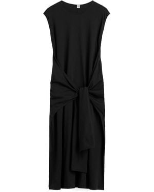 TOTEME Totême Tie-Waist Jersey Dress - Black
